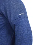 Buzo deportivo Nike Element de manga larga, con cuello alto y cierre frontal parcial. Presenta un diseño jaspeado en color azul y el logo de la marca estampado en el pecho.