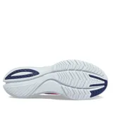 Championes de running Saucony Kinvara 13, con capellada degradada de naranja a bordó y detalles en azul.