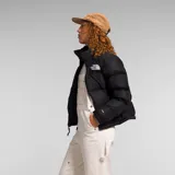 Campera puffer negra The North Face 700 Nuptse de corte regular.