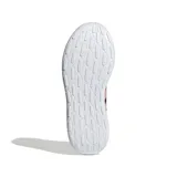 Championes Adidas Lite Racer, color negro con las tres tiras laterales en rosa y suela blanca con tecnología Cloudfoam.