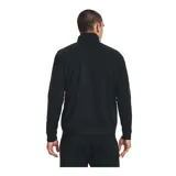 Campera deportiva Under Armour de corte clásico, confeccionada en tejido tricot texturizado. Presenta cuello alto, cierre frontal completo en color blanco y logo de la marca estampado en el pecho.