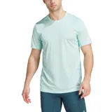 Remera deportiva Adidas de hombre color celeste, de corte clásico y mangas cortas. Confeccionada en tejido ligero y transpirable con tecnología Aeroready.