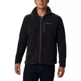 Campera Columbia Fast Trek II con cremallera completa, confeccionada en microfibra polar 100% poliéster. Cuenta con cuello alto, bolsillo en el pecho con cremallera y bolsillos laterales con cremallera. Presenta el logo de Columbia bordado en el pecho.