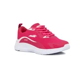 Zapatillas deportivas Avia color fucsia con detalles en blanco, acordonadas y con suela blanca.