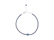 Pulsera de plata 925 con circonias azules engarzadas.
