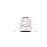 Zapatillas Converse Chuck Taylor All Star de lona color rosa claro, con cordones blancos y suela de goma blanca con línea negra.