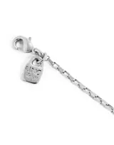 Cadena corta de eslabones rectangulares bañada en plata de ley.