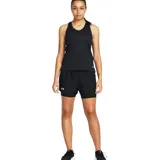Short deportivo Under Armour Fly negro con cintura elástica fruncida, cordón de ajuste interno, paneles de malla transpirable y logo reflectante.
