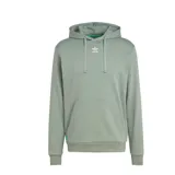 Canguro verde con capucha y logo Adidas bordado en el pecho.