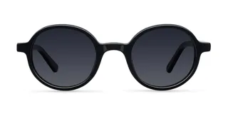 Lentes de sol redondos unisex, color negro, con protección UV400 y lentes polarizados antirayaduras.