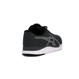 Championes de running Asics Streetwise, color negro con diseño melange, suela blanca y detalles plateados en los laterales.