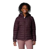 Campera acolchada con capucha, color bordó, con cierre frontal completo, bolsillos laterales con cierre y puños elásticos. Cuenta con tecnología termorreflectante y aislamiento sintético para mayor calidez.