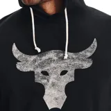 Buzo negro con capucha y cordones blancos, de manga larga y logo de Project Rock estampado en el pecho.