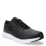 Championes deportivos Topper modelo Boro III, color negro con suela blanca. Presentan un diseño versátil con cordones, ideales para actividades físicas o uso diario, ofreciendo un ajuste cómodo y soporte óptimo.