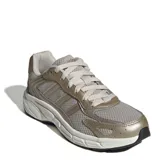 Championes Adidas modelo Eclyptix 2000 W, de diseño deportivo con combinación de malla y revestimientos metalizados en tonos beige y bronce. Presentan entresuela amortiguada y suela de goma resistente.