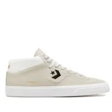 Championes urbanos Converse Louie Lopez Pro Ox, color beige con detalles en negro y suela blanca. Confeccionados en gamuza, con logo estrella en el lateral y nombre del skater en dorado. Modelo de media caña.