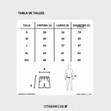 Bermuda carpenter verde óxido de tela denim.