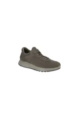 Championes Ecco Exostride color gris topo, confeccionados en gamuza con perforaciones decorativas y suela de goma.