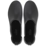 Botas de lluvia Crocs Freesail Chelsea negras, de caña baja y corte chelsea con paneles laterales elásticos.