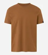 Remera básica de hombre con corte comfort, cuello redondo y manga corta. Confeccionada en tejido de media malla con textura acanalada.