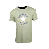 Remera verde con logo Converse All Star estampado en el pecho.
