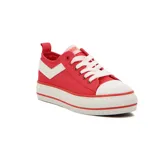 Championes Pony modelo Classic, color coral con detalles en blanco.