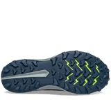 Championes Saucony Peregrine 13 para trail running, color azul marino y negro con detalles en azul y verde.