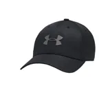 Gorra Under Armour negra con logo gris en el frente. Confeccionada con tecnología UA Storm, que repele el agua y es ligera.
