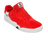 Championes de skate Etnies Estrella, color rojo con detalles en blanco. Diseñados por Ryan Sheckler, ofrecen rendimiento, comodidad y estilo.