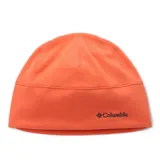 Gorro polar Columbia Trail Shaker de color naranja, confeccionado con tejido polar y tecnología termorreflectante Omni-Heat. Presenta el logo de la marca bordado en contraste en el lateral.