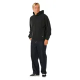 Canguro Rip Curl modelo Premium Surf, color negro, con capucha, mangas largas con puños elásticos y bolsillo frontal tipo canguro.