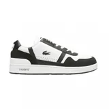 Championes urbanos Lacoste T-CLIP 124 7 SMA, color blanco con detalles en negro y logo de la marca en el lateral.