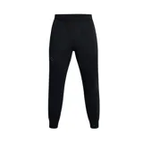 Pantalón de jogging Under Armour modelo Unstoppable Fleece, color negro, con cintura elástica, bolsillos laterales con cierre y puños ajustados en los tobillos.