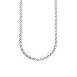 Cadena de acero plateado de 45cm de largo.