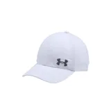 Gorra Under Armour blanca con logo bordado en gris.