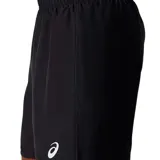 Short deportivo Asics de hombre, color azul petróleo, con logo reflectivo en la pierna derecha. Confeccionado en tejido ligero y materiales reciclados, con slip interior, cordón ajustable en la cintura, bolsillo interior oculto y aberturas laterales.