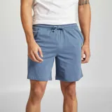 Juego de dos shorts de pijama color azul, con cintura elástica y cordón ajustable.