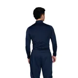Remera térmica azul marino de manga larga con cuello alto y logo de Umbro estampado en blanco en el pecho.