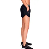 Short deportivo Under Armour color rosa con cintura elástica con logo de la marca en blanco y detalle de paneles laterales blancos.