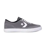 Championes urbanos Converse Net Star OX, color gris con detalles en blanco y negro.