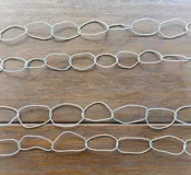 Collar de eslabones irregulares de plata 925.