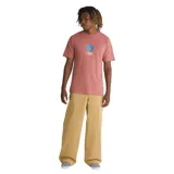Pantalón chino de la marca Vans, modelo Authentic Chino Baggy, en color amarillo mostaza. Presenta un corte holgado y está confeccionado en tejido de sarga resistente, ideal para un estilo urbano.