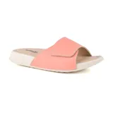 Sandalia casual Korium Confort Daila color salmón con plataforma blanca.