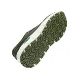 Championes deportivos Joma modelo Lumus Men 2623, color verde oliva. Presentan un diseño con paneles de malla y refuerzos de material sintético tipo gamuza, con suela blanca de phylon y tecnología de amortiguación memory foam.
