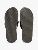 Ojotas negras Tommy Hilfiger con logo en la tira y suela de goma.