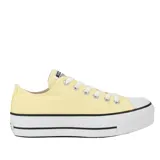 Championes Converse Chuck Taylor All Star Lift color amarillo con plataforma blanca.