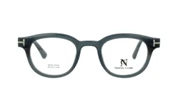 Anteojos de receta Nazareno Corsini modelo 6019, con armazón de acetato en color gris oscuro y detalles metálicos en las esquinas.