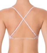 Soutien multi-posición de microfibra con diseño preformado y tiras ajustables, ideal para usar con prendas de espalda descubierta.