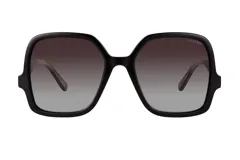 Lentes de sol Azzaro con marco cuadrado de acetato negro y cristales degradados polarizados.