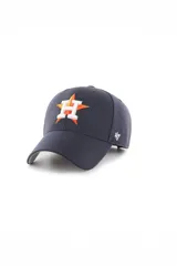Gorra azul marino con logo del equipo de béisbol Houston Astros bordado en el frente y logo '47 bordado en el lateral.